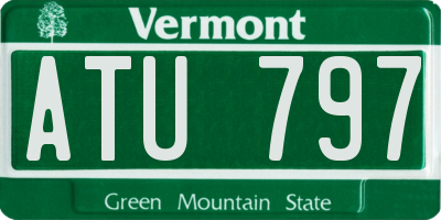 VT license plate ATU797
