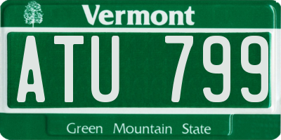 VT license plate ATU799