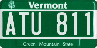 VT license plate ATU811