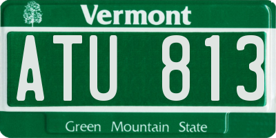 VT license plate ATU813