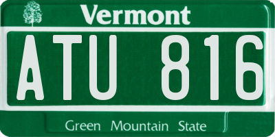VT license plate ATU816