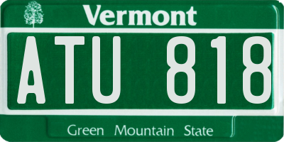 VT license plate ATU818