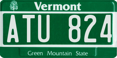 VT license plate ATU824