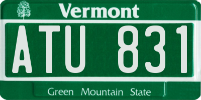 VT license plate ATU831