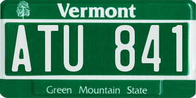 VT license plate ATU841