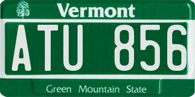 VT license plate ATU856