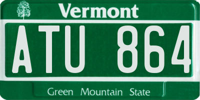 VT license plate ATU864