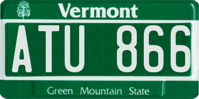 VT license plate ATU866