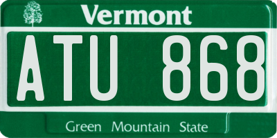 VT license plate ATU868
