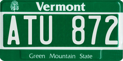 VT license plate ATU872