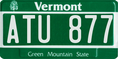 VT license plate ATU877