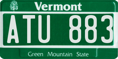 VT license plate ATU883