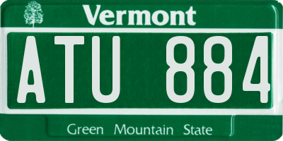 VT license plate ATU884