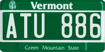 VT license plate ATU886