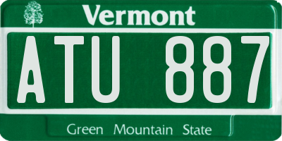 VT license plate ATU887