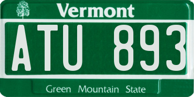 VT license plate ATU893