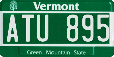 VT license plate ATU895