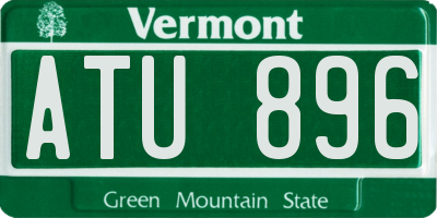 VT license plate ATU896