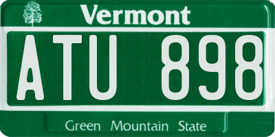 VT license plate ATU898