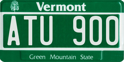 VT license plate ATU900