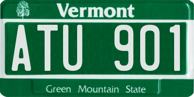 VT license plate ATU901