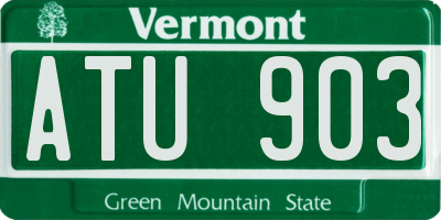 VT license plate ATU903