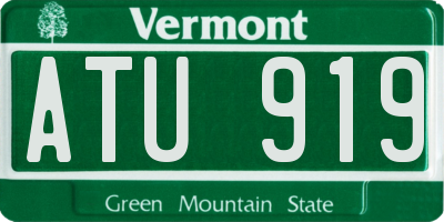 VT license plate ATU919