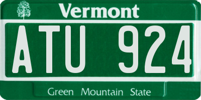 VT license plate ATU924