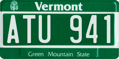 VT license plate ATU941