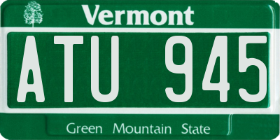 VT license plate ATU945