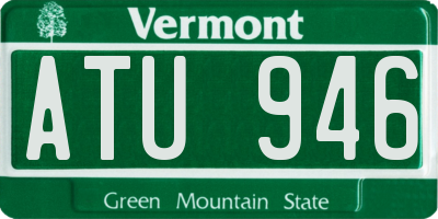 VT license plate ATU946
