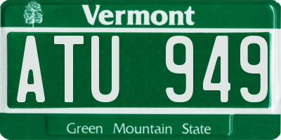 VT license plate ATU949