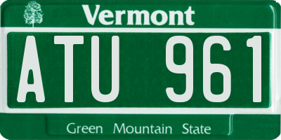 VT license plate ATU961