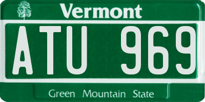 VT license plate ATU969