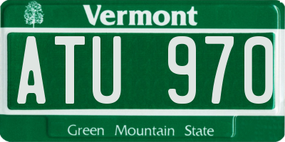 VT license plate ATU970