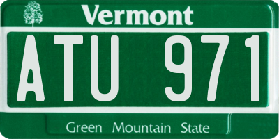 VT license plate ATU971