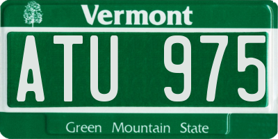 VT license plate ATU975