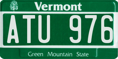 VT license plate ATU976