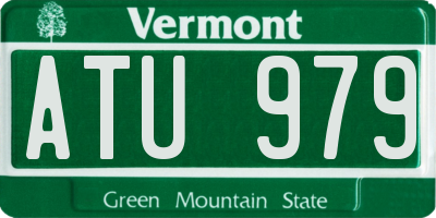 VT license plate ATU979