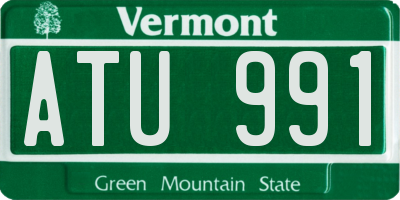 VT license plate ATU991