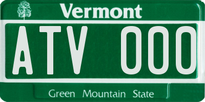 VT license plate ATV000