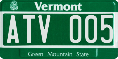 VT license plate ATV005