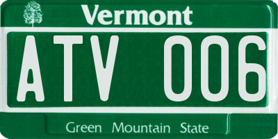 VT license plate ATV006