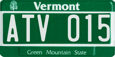 VT license plate ATV015