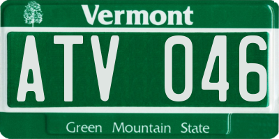 VT license plate ATV046