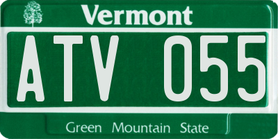 VT license plate ATV055