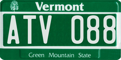 VT license plate ATV088
