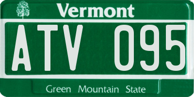 VT license plate ATV095