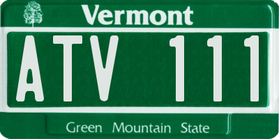 VT license plate ATV111
