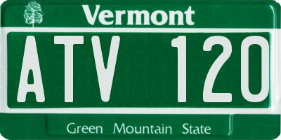 VT license plate ATV120